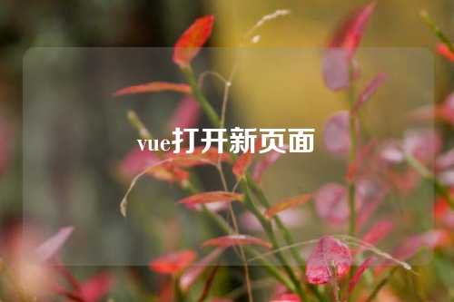 vue打开新页面