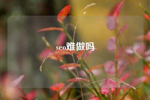 seo难做吗