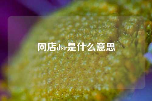 网店dsr是什么意思