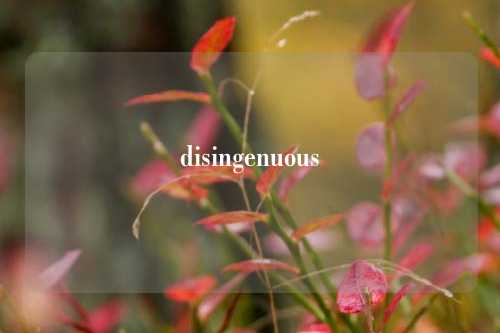 disingenuous