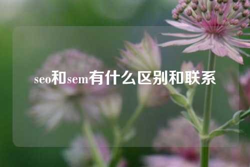 seo和sem有什么区别和联系