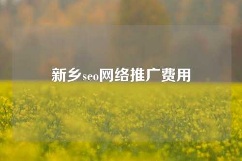 新乡seo网络推广费用