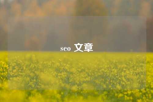 seo 文章