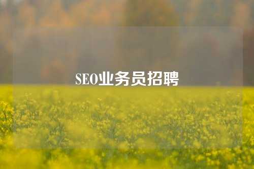 SEO业务员招聘