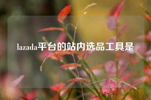 lazada平台的站内选品工具是