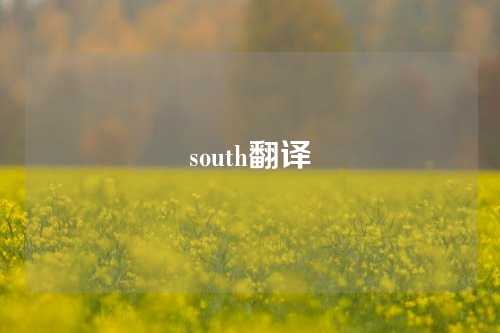 south翻译